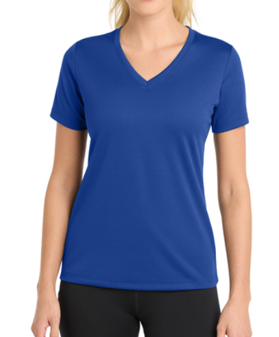 Women's V-neck poly shirt (LST340)