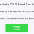 Pickleball Club Roster